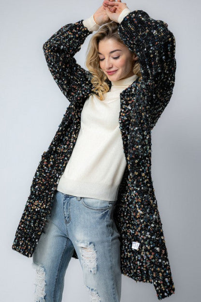Women's Oversized Cardigan Knitted with Pockets