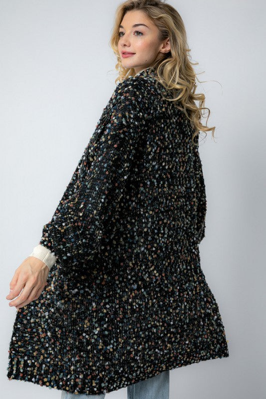 Women's Oversized Cardigan Knitted with Pockets