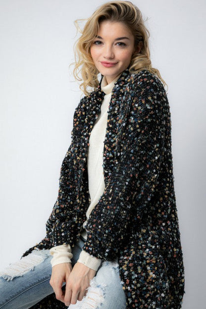 Women's Oversized Cardigan Knitted with Pockets
