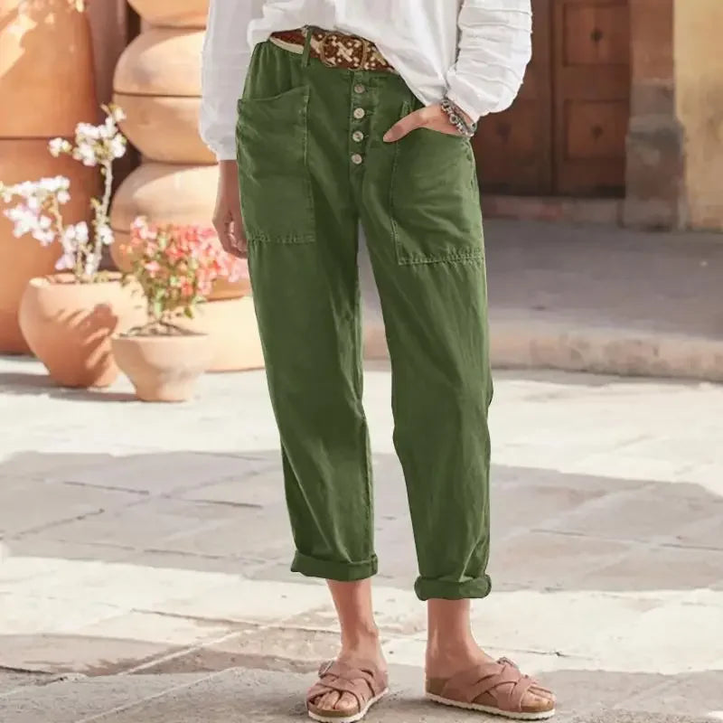 Women's Oversized Casual Long Pants with Pockets