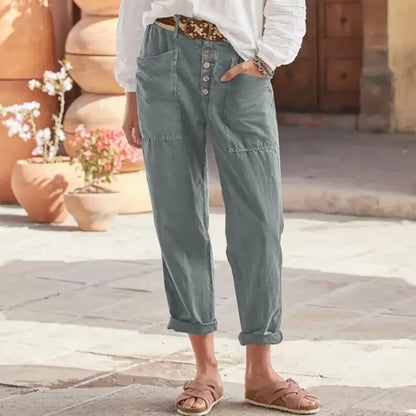 Women's Oversized Casual Long Pants with Pockets