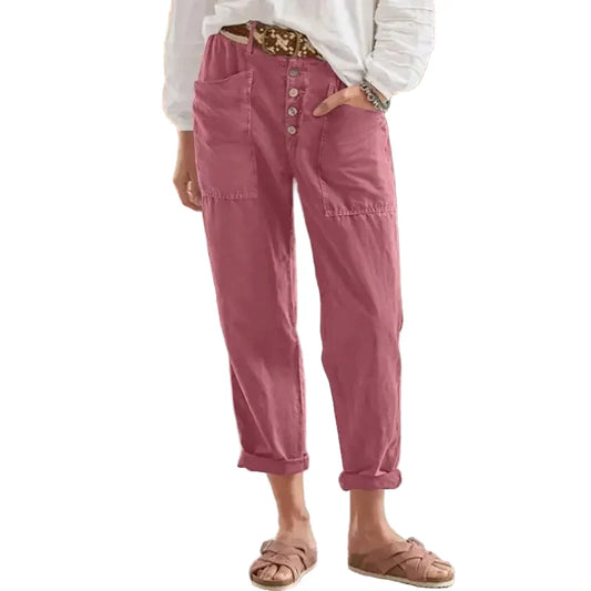Women's Oversized Casual Long Pants with Pockets