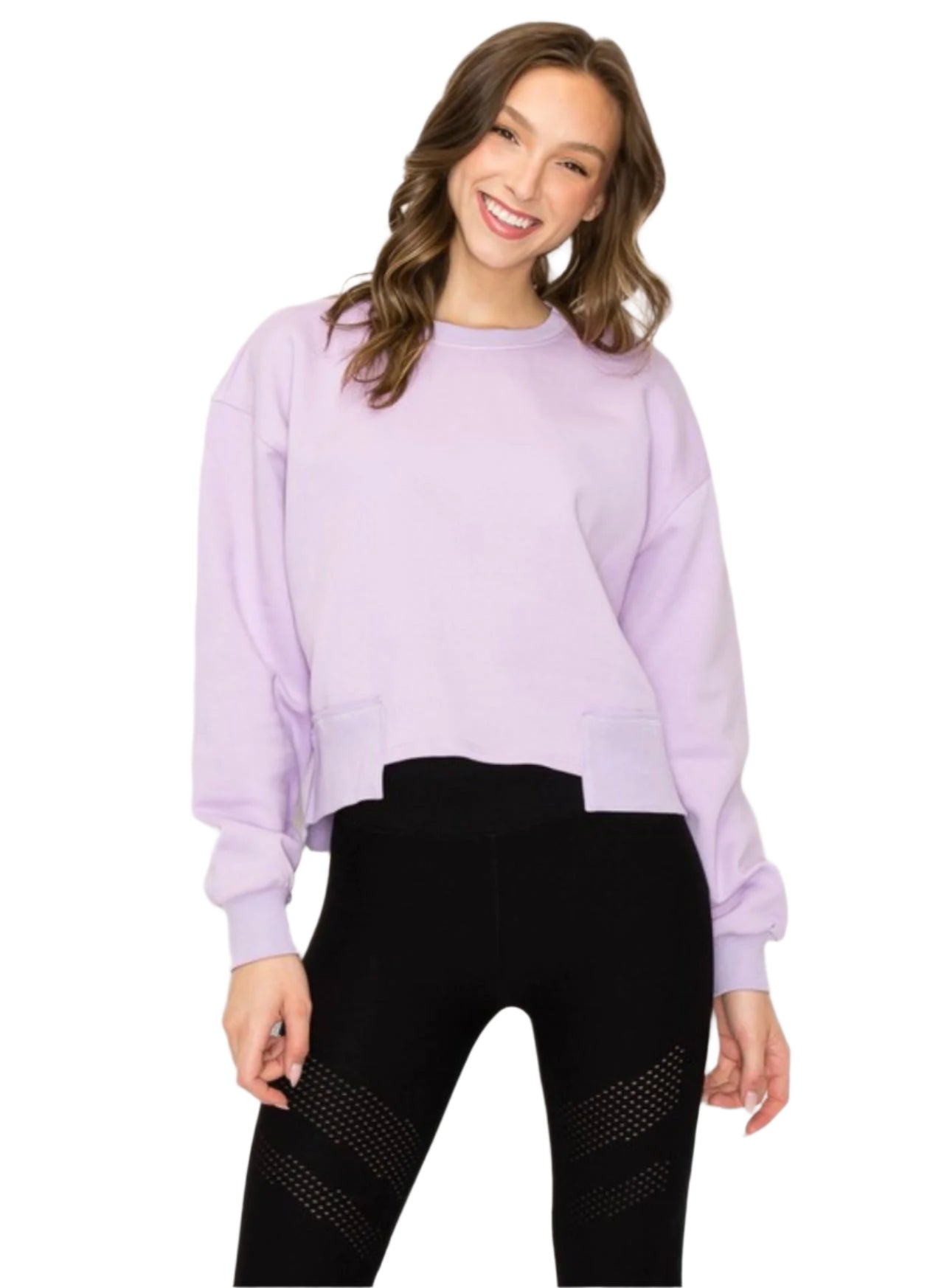 Women's Oversized Cropped Sweatshirt Casual