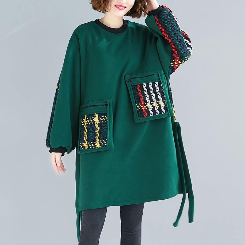 Women's Oversized Dress Patchwork Design
