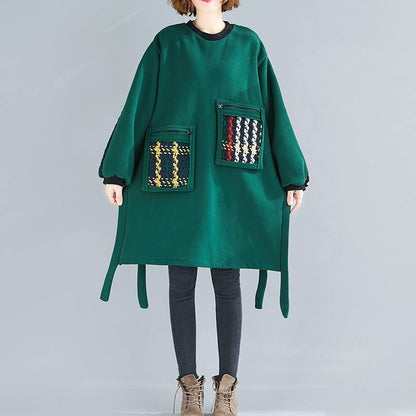 Women's Oversized Dress Patchwork Design