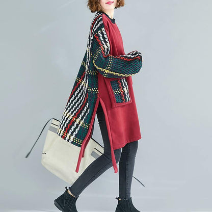 Women's Oversized Dress Patchwork Design