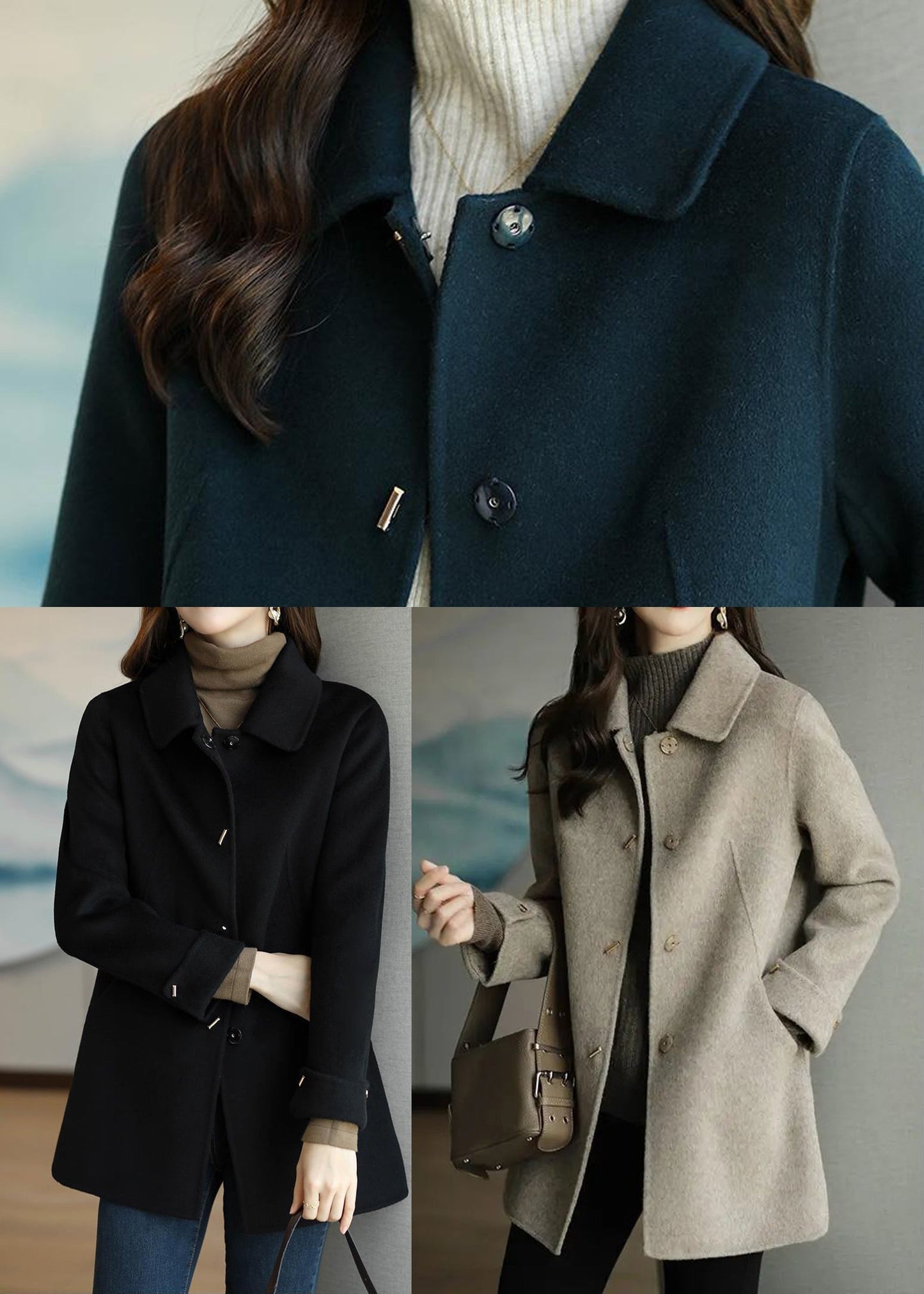Women's Oversized Jacket with Buttons