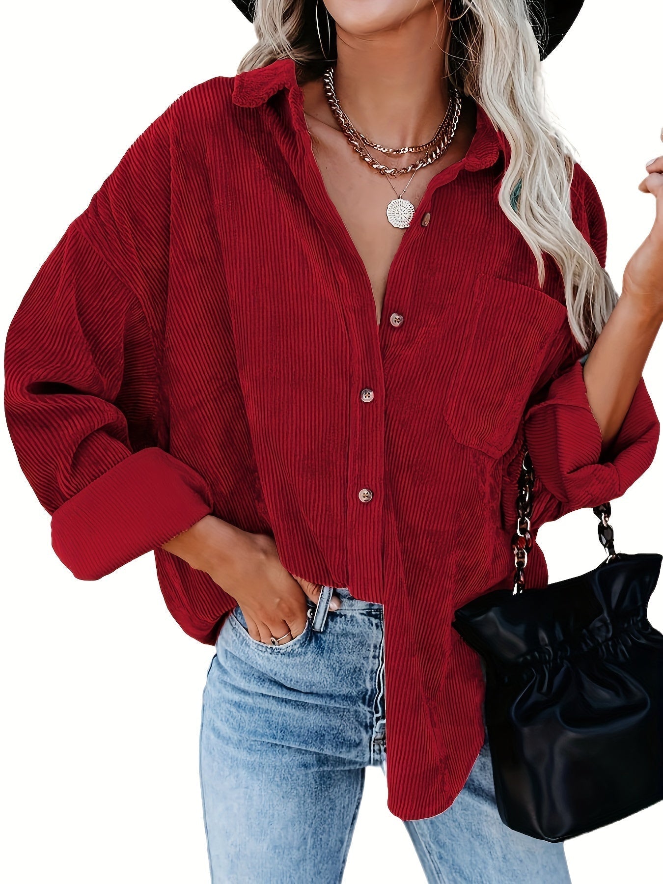 Women's Oversized Shirt Comfortable Cotton