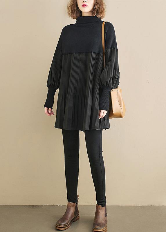 Women's Oversized Shirt with High Neck