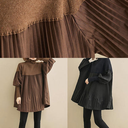 Women's Oversized Shirt with High Neck