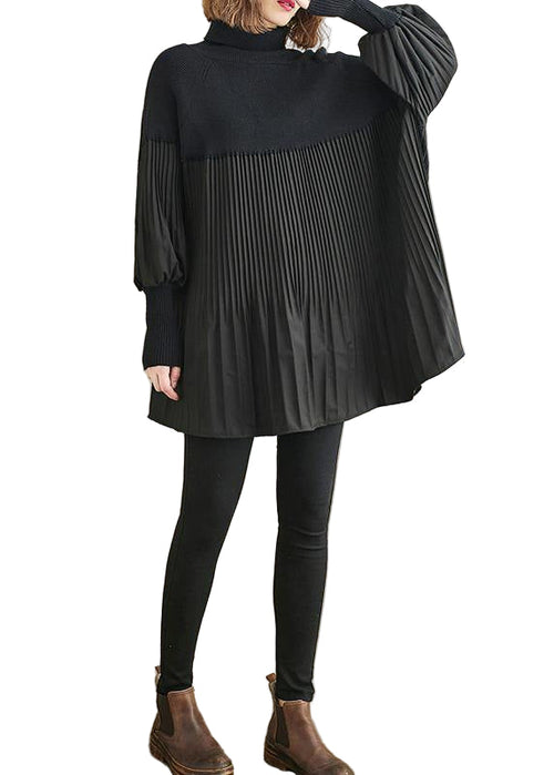 Women's Oversized Shirt with High Neck