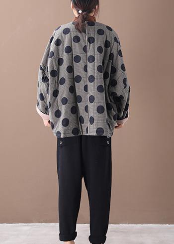 Women's Parka V-neck Plaid Design for Winter Style