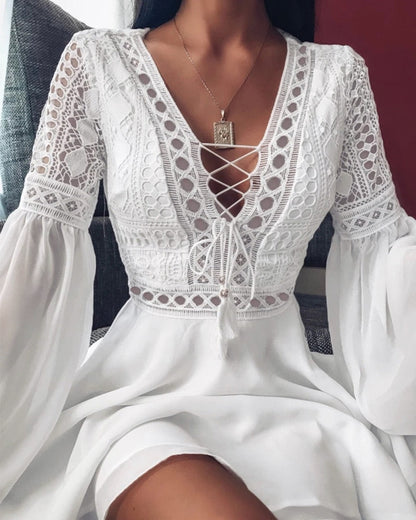 Women's Party Dress Elegant Cut Polyester