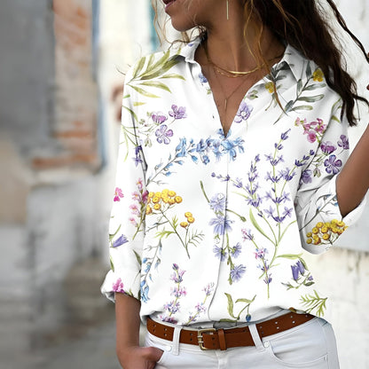Women's Patterned Blouse Casual Style