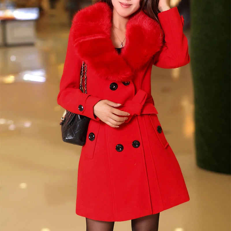 Women's Pelzmantel Luxury Style