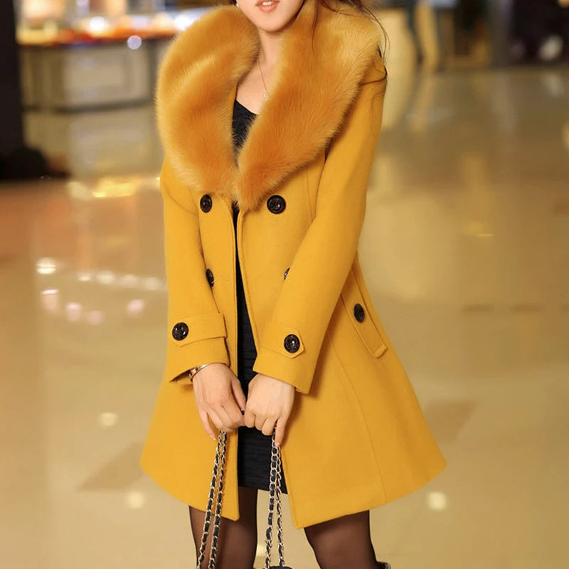 Women's Pelzmantel Luxury Style
