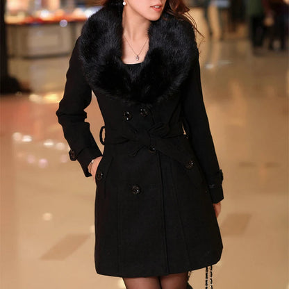Women's Pelzmantel Luxury Style