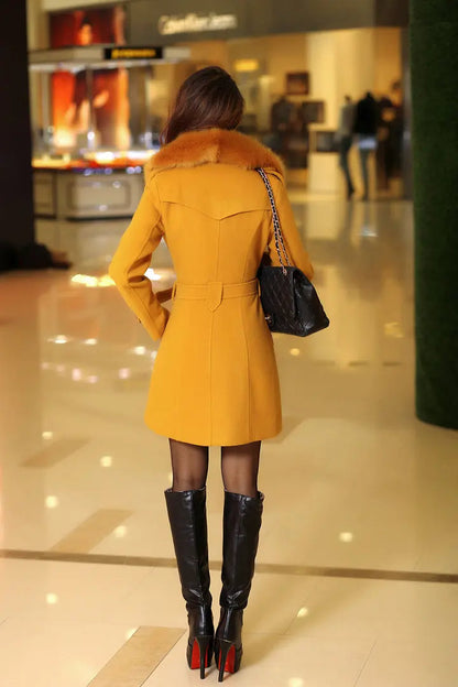 Women's Pelzmantel Luxury Style
