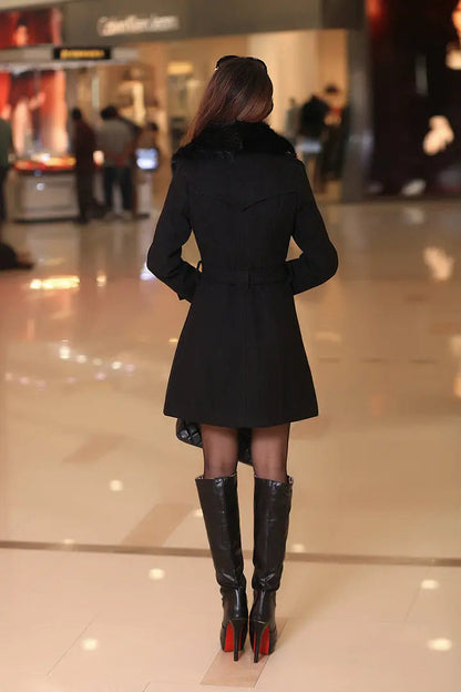 Women's Pelzmantel Luxury Style