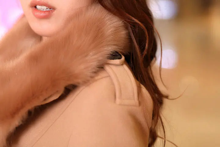 Women's Pelzmantel Luxury Style