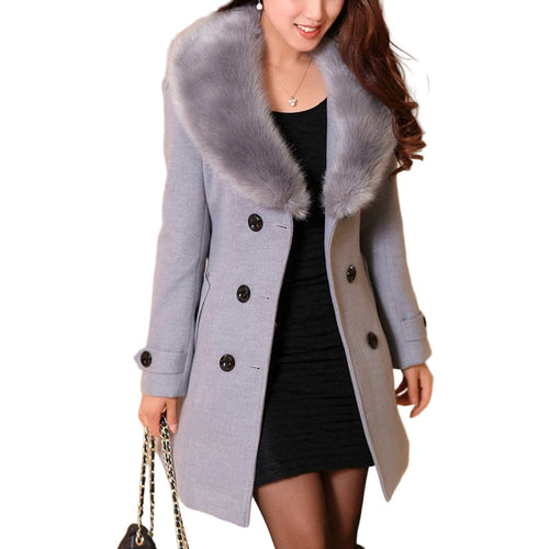 Women's Pelzmantel Luxury Style