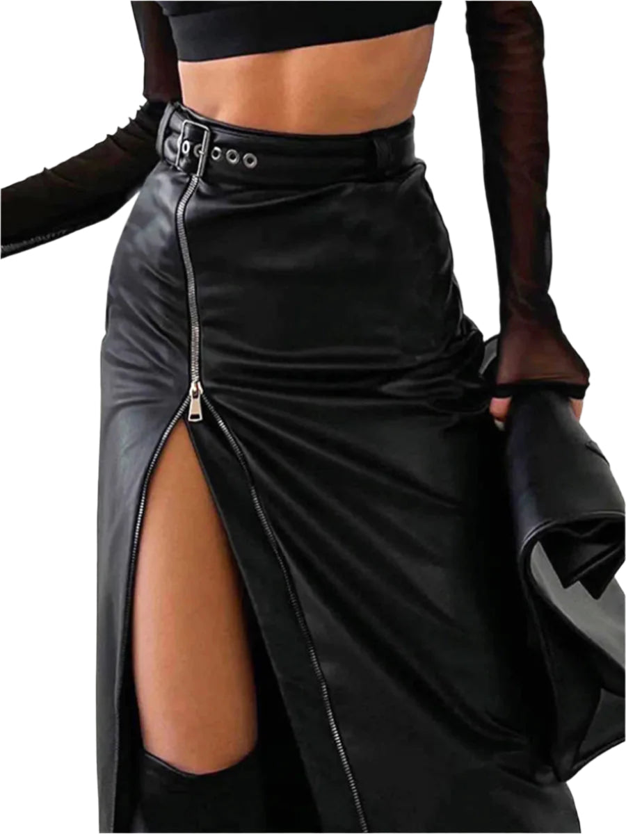 Women's Pencil Skirt High Waist PU Leather Style Chic and Comfortable