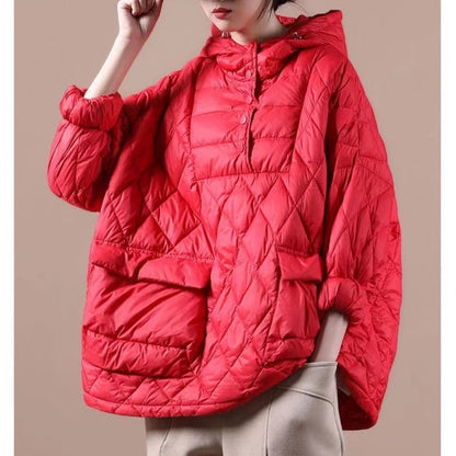 Women's Plus Size Hoodie Short Puffer Jacket
