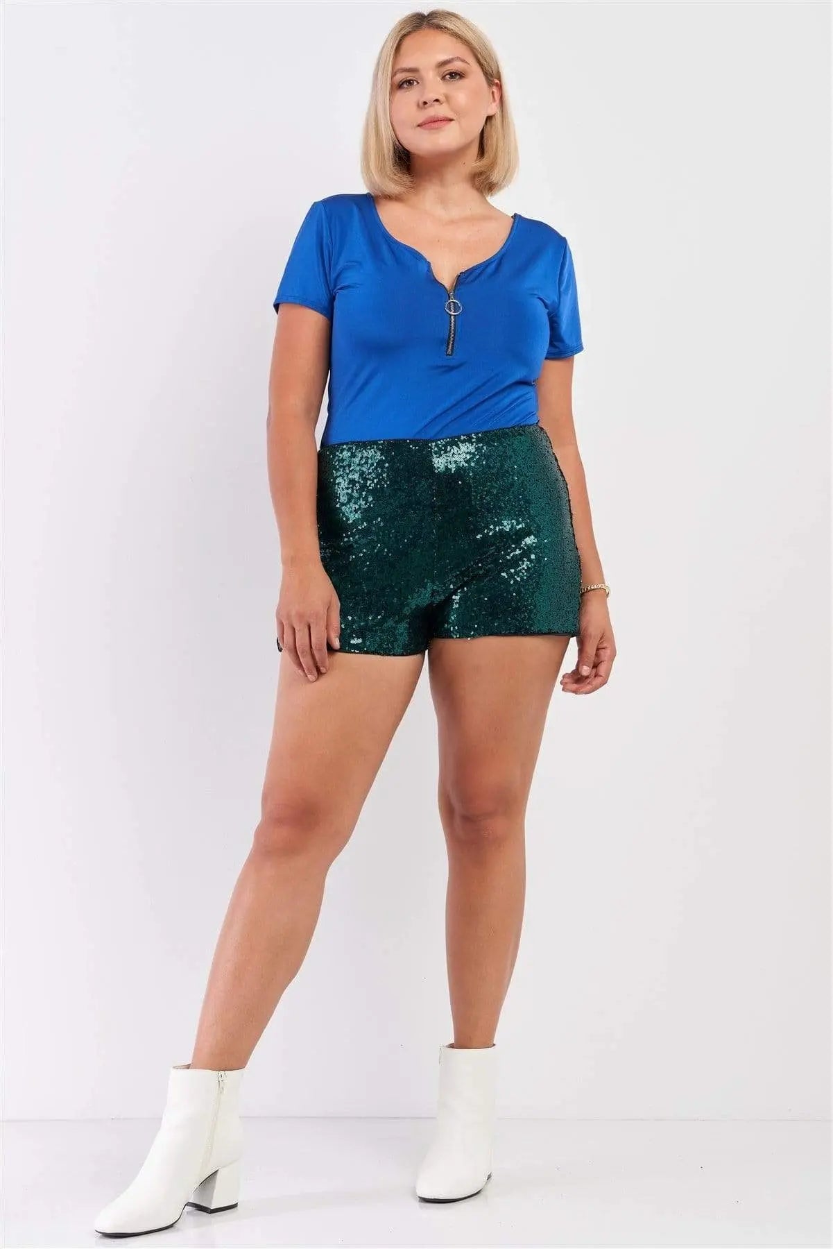 Women's Plus Size Mini Shorts High Waist Sequins