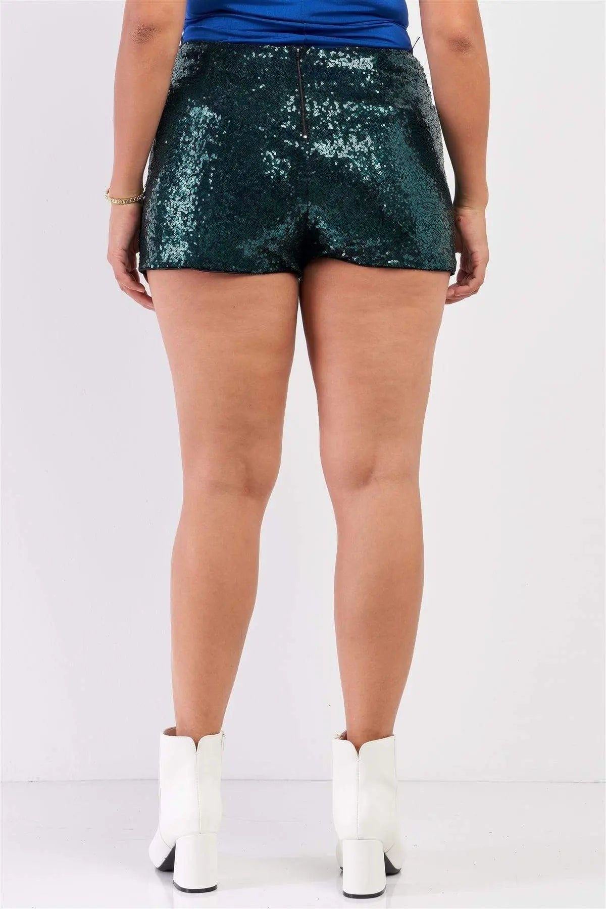 Women's Plus Size Mini Shorts High Waist Sequins