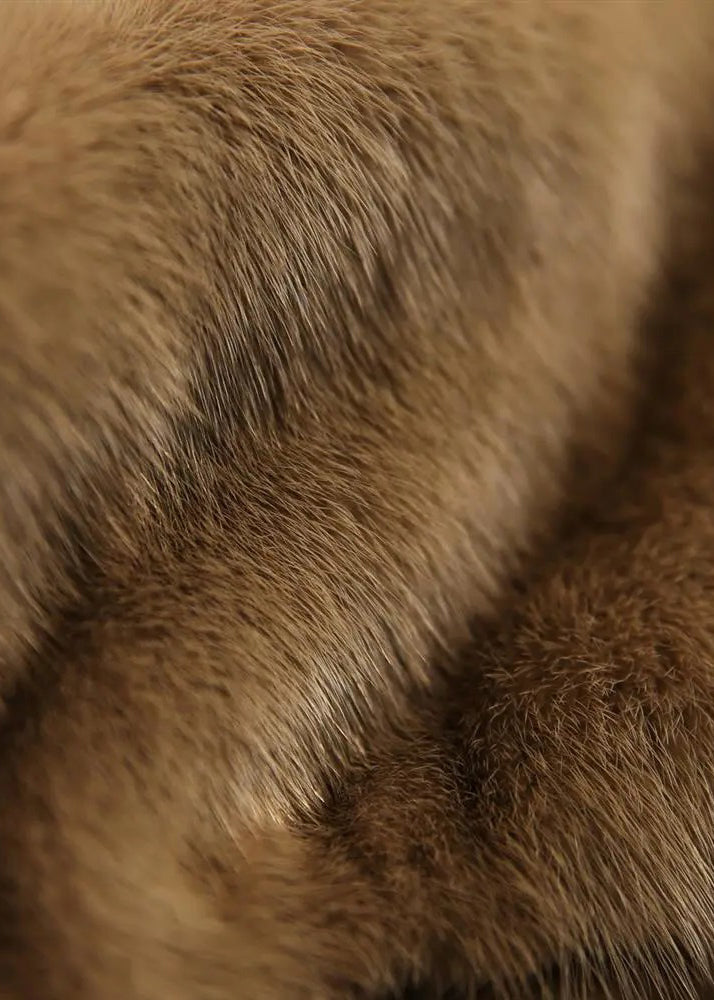Women's Plus Size V-Neck Long Sleeve Fur Coat