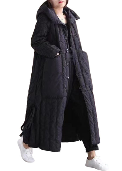 Women's Plus Size Winter Overcoat with Hood and Large Pocket