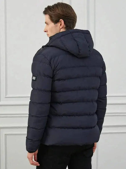 Women's Puffer Jacket with Removable Hood