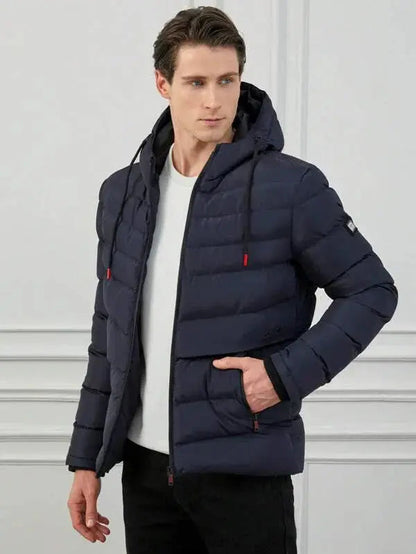 Women's Puffer Jacket with Removable Hood