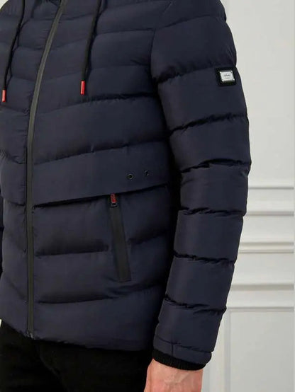 Women's Puffer Jacket with Removable Hood