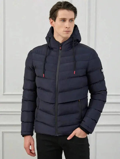 Women's Puffer Jacket with Removable Hood