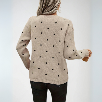 Women's Pullover Elegant Polka Dot Knitted