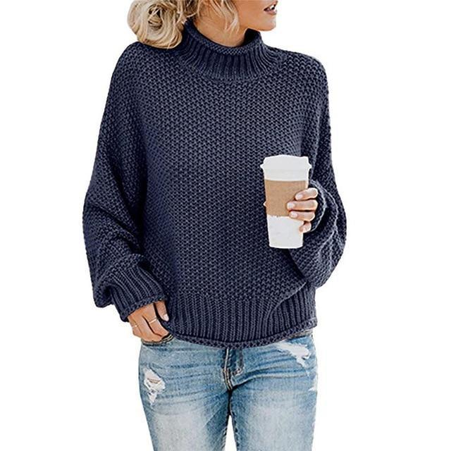 Women's Pullover Elegant Style Soft Cotton Long Sweater