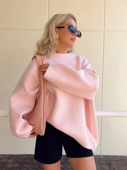 Women's Pullover Rib-knitted Casual
