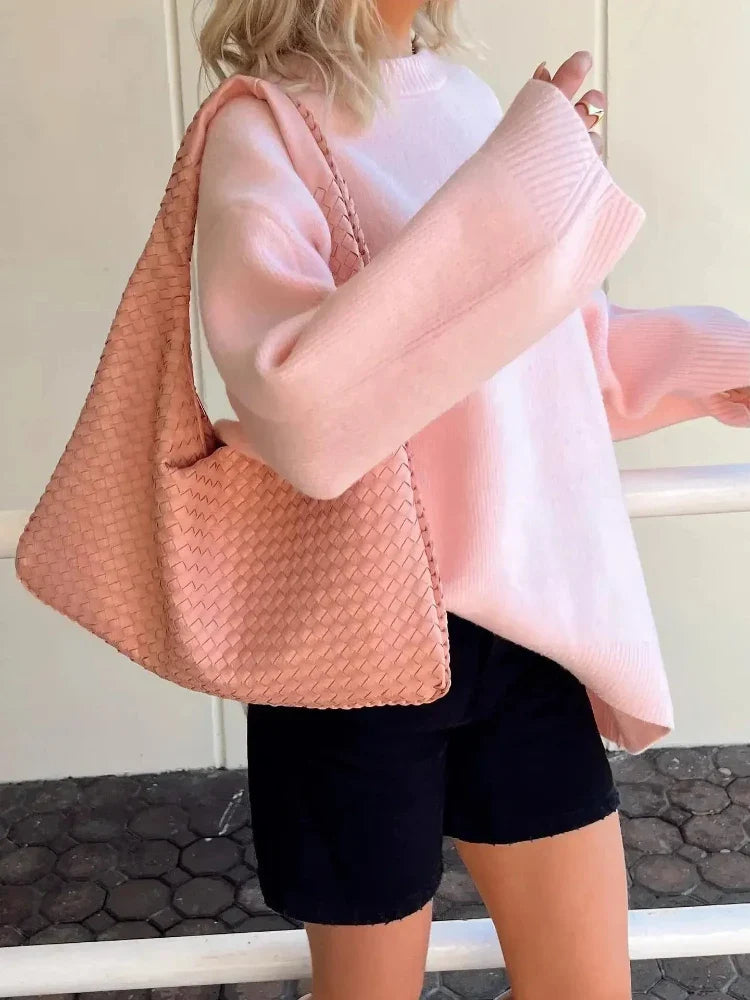 Women's Pullover Rib-knitted Casual