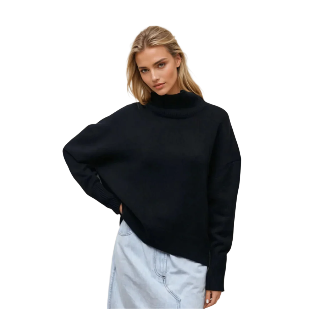 Women's Pullover Turtleneck Elegant Knitted Fabric