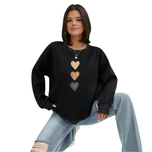 Women's Pullover with Heart Gradient Casual Comfort