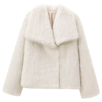 Women's Quilted Long Winter Coat Plush Polyester Warm Comfortable