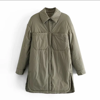 Women's Quilted Winter Coat Long Style Durable Warm Material
