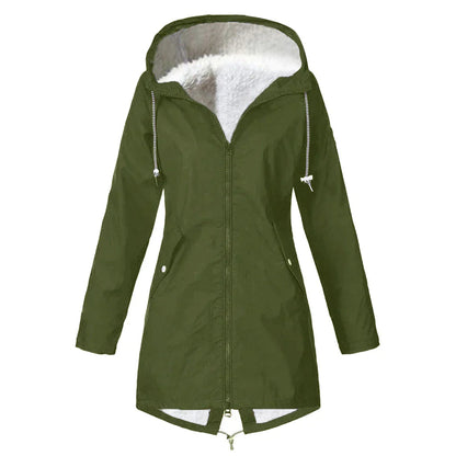 Women's Raincoat With Adjustable Hood