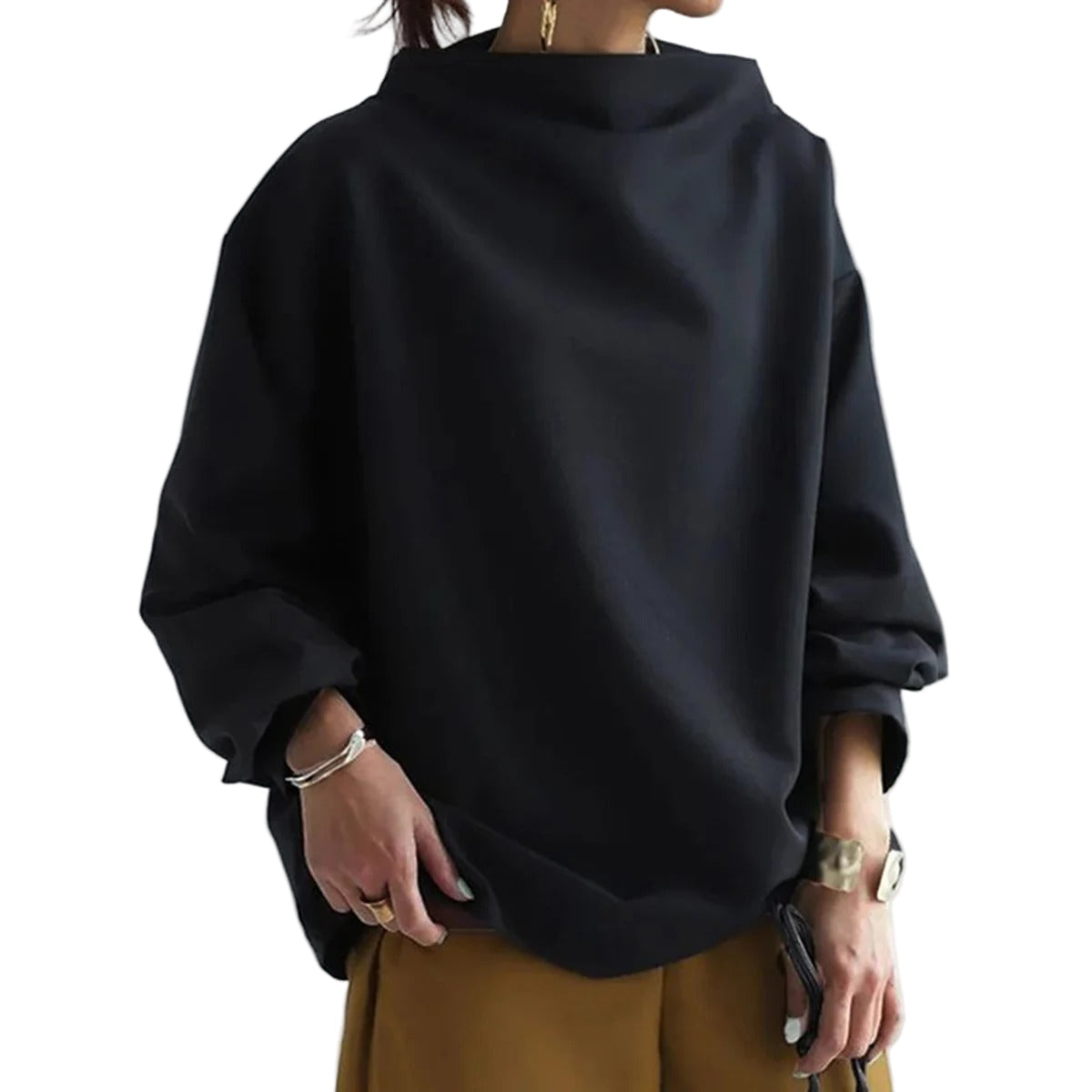 Women's Round Neck Sweatshirt Relaxed Fit