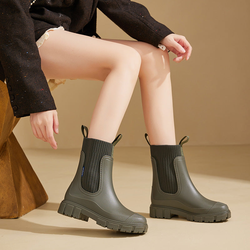 Women's Rubber Boots Waterproof with Non-Slip Sole