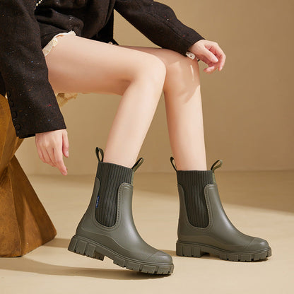 Women's Rubber Boots Waterproof with Non-Slip Sole