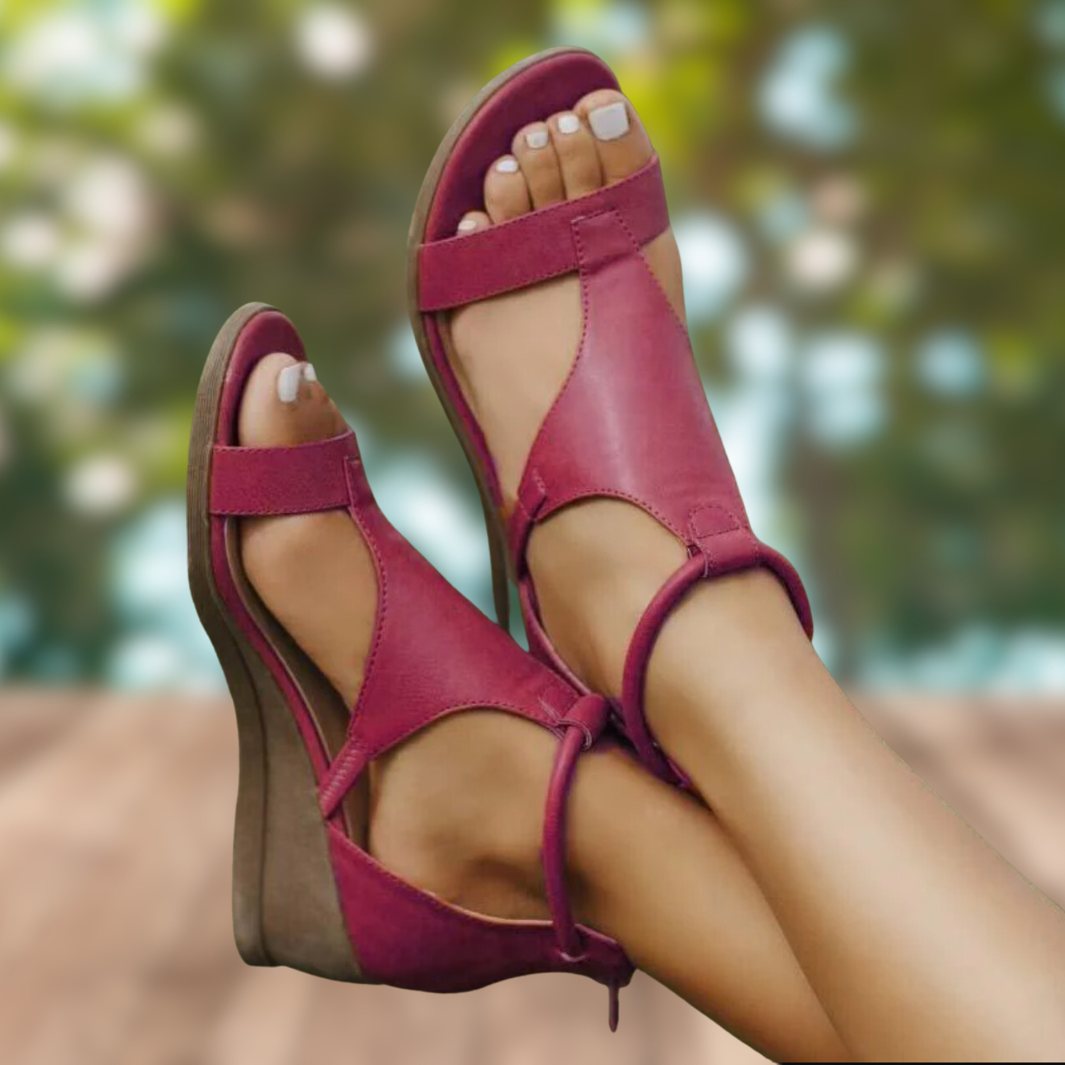 Women's Sandals Comfortable Elegant Leather with Non-Slip Sole