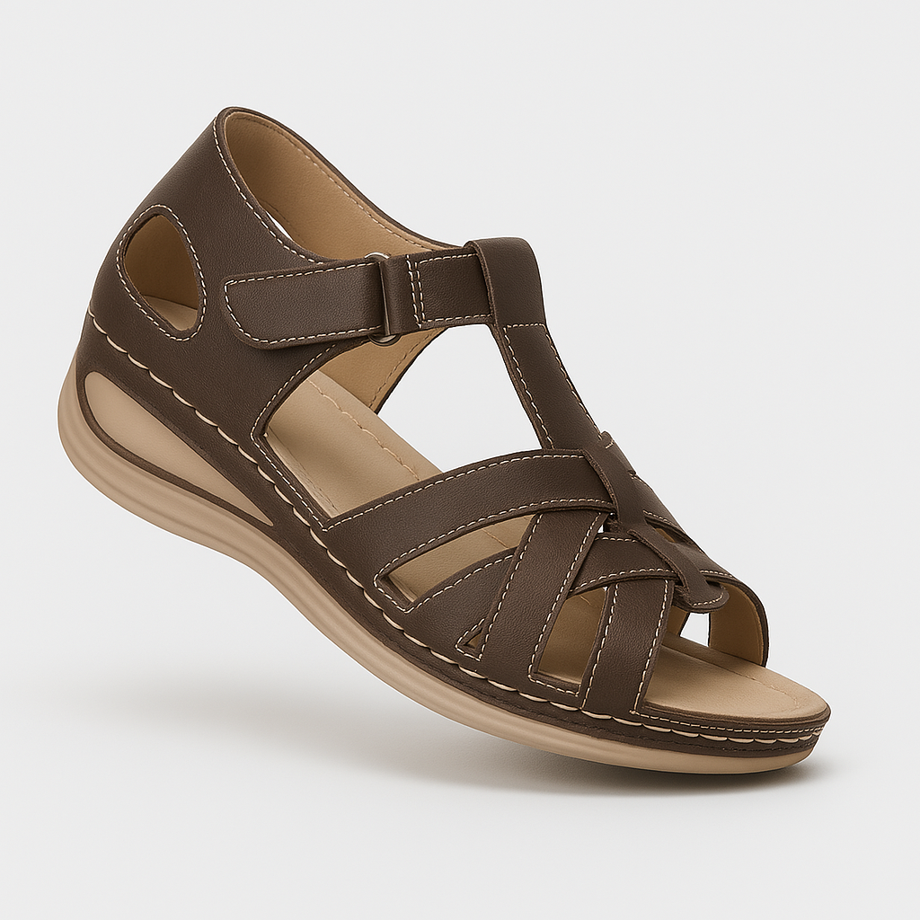 Women's Sandals Comfortable With Wide Straps - Lightweight Design With Soft Foot Arch Support