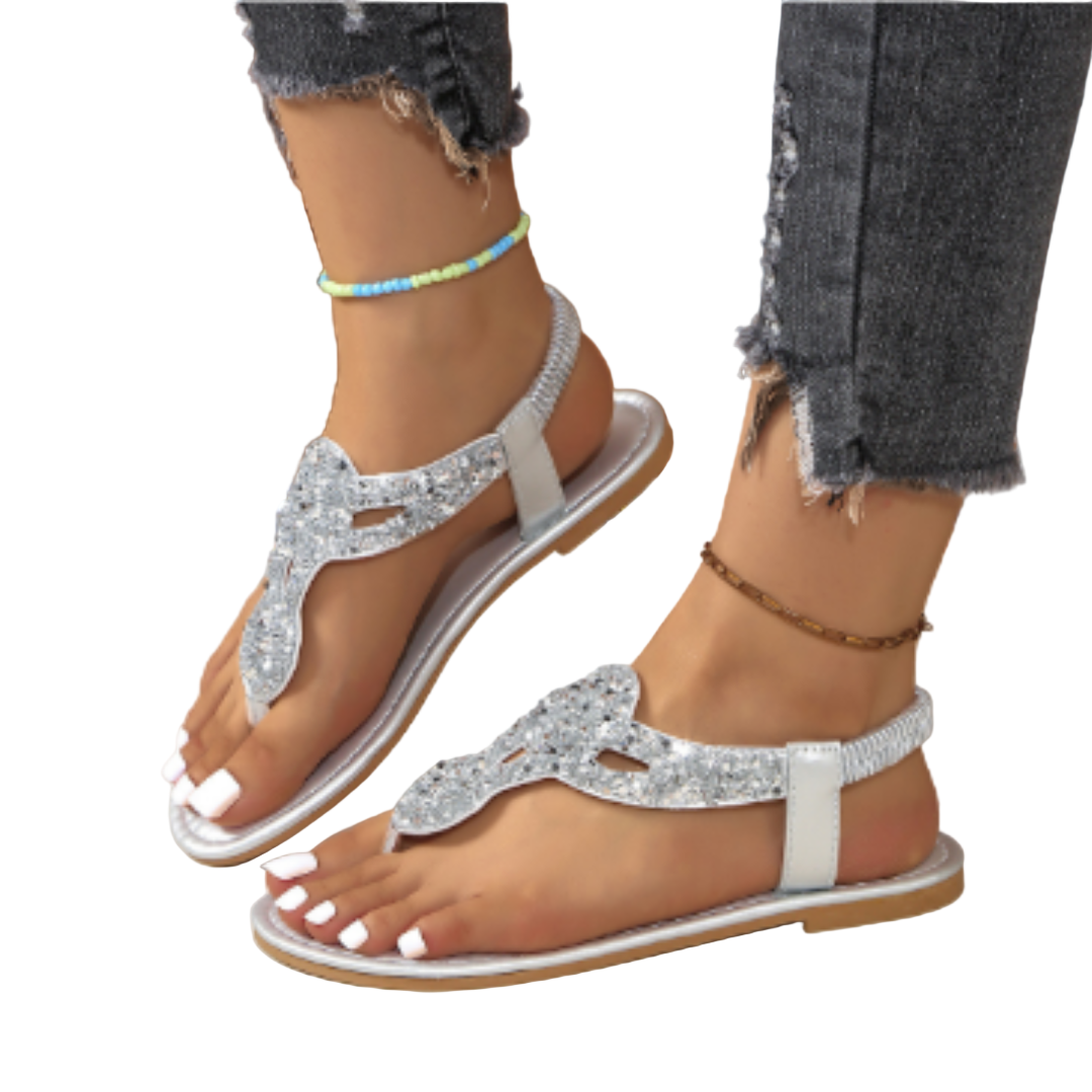 Women's Sandals With Crystals Modern Design